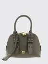 Pinko Buckle-detailing Shoulder Bag In Gray
