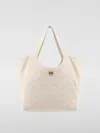 Pinko Puzzle-quilted Leather Shopper Bag With Logo Plate