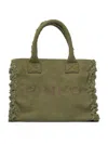 Pinko Medium Beach Shopping Bag In Green