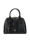 Pinko Bowling Bag Leather Shoulder Bag In Black