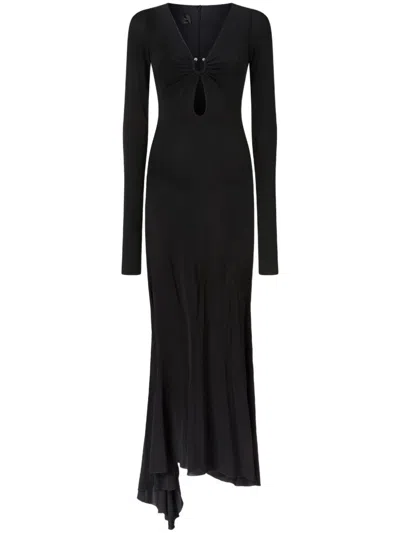 Pinko Hardware-detailed Maxi Dress In Black