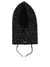 Pinko Balaclava With Drawstring And Rhinestones In Black