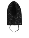 Pinko Balaclava With Drawstring And Rhinestones In Black