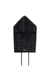 Pinko Balaclava With Drawstring And Rhinestones In Black