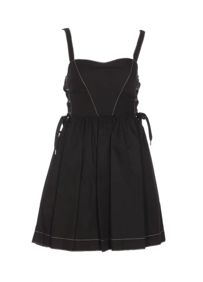 Pinko Heart Neck Mini Dress In Black
