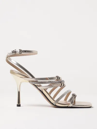 PINKO HEELED SANDALS PINKO WOMAN COLOR SILVER,G52392061
