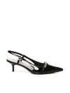Pinko Gloria Patent Leather Slingback Pumps In Black