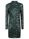 Pinko Hide And Seek Full Mix Pail Dress In Green