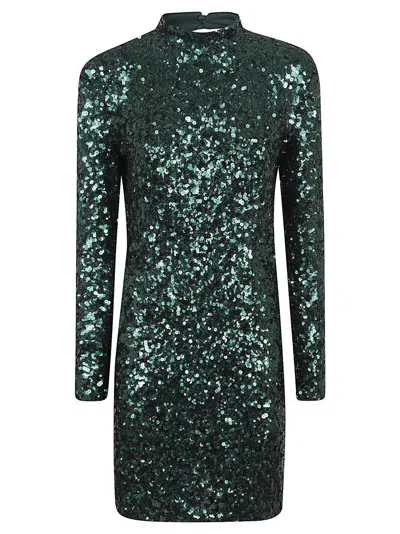 Pinko Hide And Seek Full Mix Pail Dress In Green