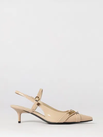 Pinko Kitten Heel Slingback Strappy Pointed Pumps In Brown