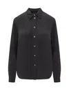Pinko High-low Hem Buttoned Shirt In Nero Limousine