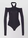 Pinko Long-sleeved Bodysuit With Open Shoulders In Multi