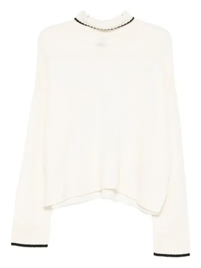 Pinko High-neck Sweater In Neutral