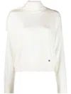 Pinko Roll-neck Wool Jumper In White