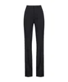 Pinko High-rise Crepe Trousers In Black