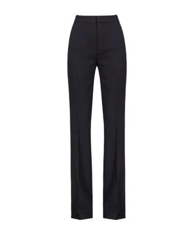 Pinko High-rise Crepe Trousers In Black