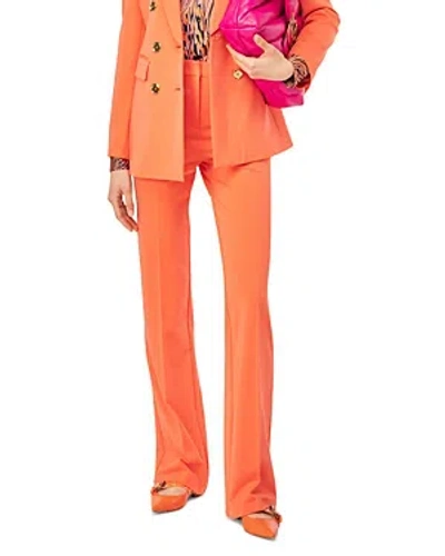 Pinko High Rise Flare Trousers In Orange