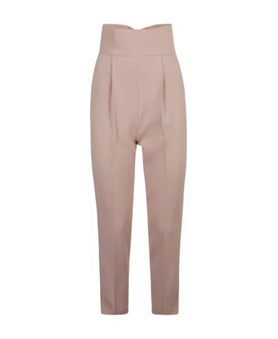 Pinko High-rise Tailored Trousers In Nude