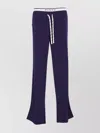 Pinko High Waist Elastic Waistband Trousers With Side Stripes