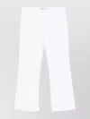 Pinko High Waist Flared Hem Five-pocket Trousers In White