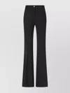 Pinko Tailored High-waisted Flared Trousers With Polished Button Detail In Black