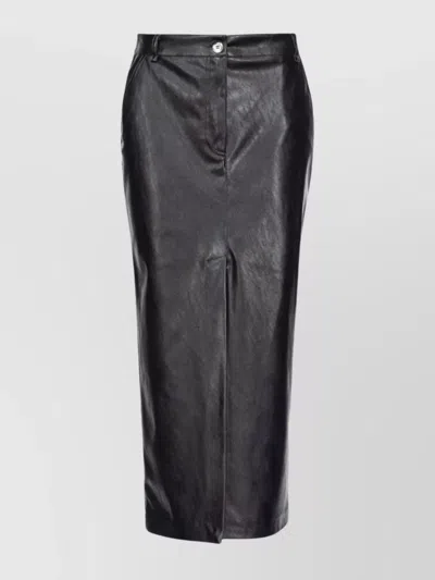 PINKO HIGH WAIST METALLIC FINISH SKIRTS WITH BACK SLIT