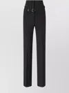 Pinko High Waist Straight Leg Trousers With Belt In Black
