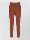 Pinko High Waist Straight Trousers In Brown