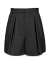 Pinko High Waist Stretch Crepe Shorts In Z