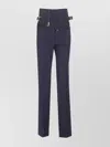 Pinko Tailored Trousers With High Waist And Adjustable Belt In Black