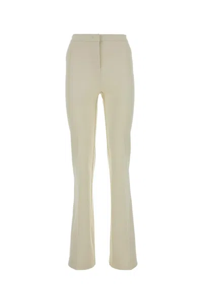 Pinko High-waist Tailored Trousers In Panna