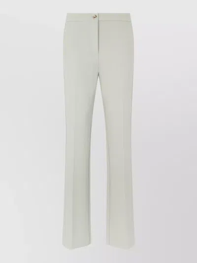Pinko Viscose Button-front Flare Trousers For Women In Gray