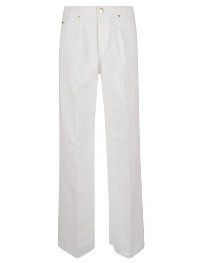 Pinko Wanda High-rise Wide-leg Jeans In White
