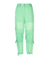 Pinko High-waisted Cargo Trousers In Green