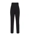 Pinko High-waisted Cropped Trousers In Black