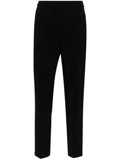 Pinko High-waisted Cropped Trousers In Black