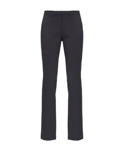 Pinko High-waisted Cropped Trousers In Black