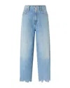 Pinko High-waisted Denim Jeans In Blue