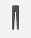 Pinko High-waisted Flannel Trousers In Gray