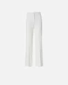 Pinko High-waisted Flared Dress Trousers In Snow White