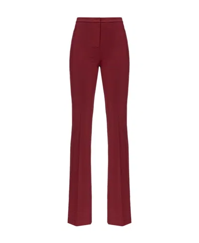 Pinko High-waisted Flared Trousers In Red