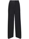 Pinko Stretch Fabric Palazzo Trousers In Black