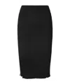 Pinko High-waisted Knitted Midi Skirt In Black