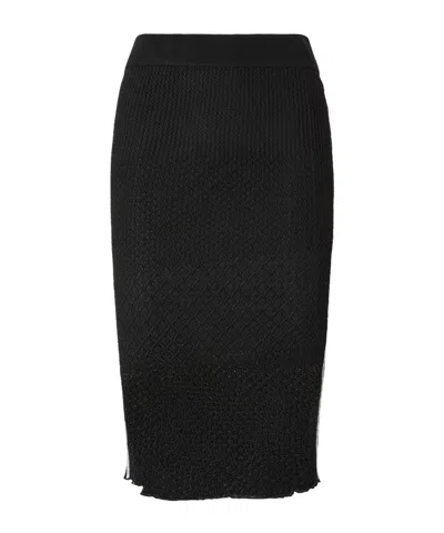 PINKO PINKO HIGH-WAISTED KNITTED MIDI SKIRT