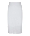 Pinko High-waisted Knitted Midi Skirt In White
