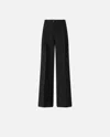 Pinko High-waisted Palazzo Trousers In Flowing Fabric In Black