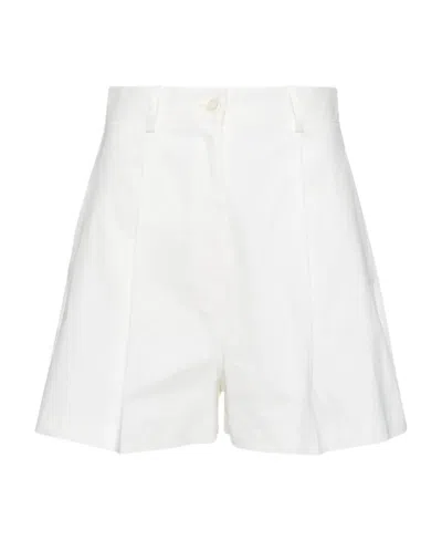 Pinko High-waisted Tailored Shorts In White