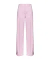 Pinko High-waisted Wide-leg Trousers In Pink