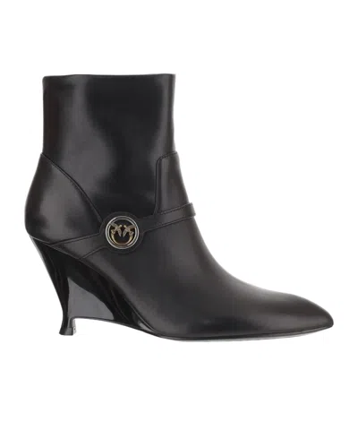 Pinko High-heeled Ankle Boots In Black