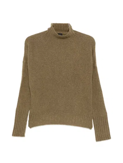 Pinko High-neck Sweater In Brown